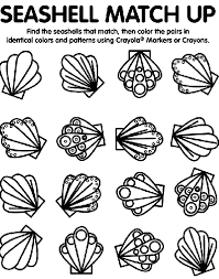 Sea shell wreath marine life sea shell wreath marine life summertime travel on the beach ,aquarelle isolated, design vector illustration color coral trendy. Sea Shell Match Up Coloring Page Crayola Com