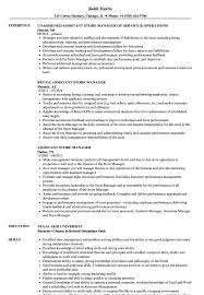 assistant store manager resume samples