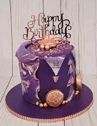 Purple And Rose Gold Cake gambar png