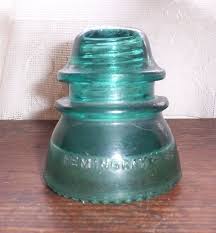 Vintage Hemingray 42 Aqua Green Glass