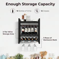 Bottle Rack Industrial Wine Display Shelf