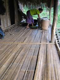 split bamboo flooring on outdoor