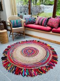 multi color cotton braided rug at rs 35
