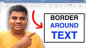 how to put border around text in word
