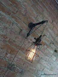 Industrial Wall Sconce Caged Bulb