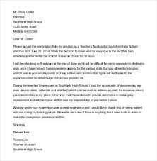 Letter Of Resignation For Teacher Rome Fontanacountryinn Com