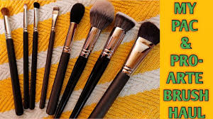 pro arte makeup brushes haul