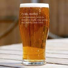 Personalised Pint Beer Glass Definition