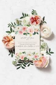 5 7 wedding invitations garden roses