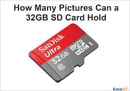 how many pictures on 32gb sd card full