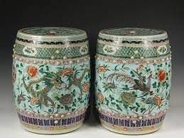 pair of chinese porcelain garden seats