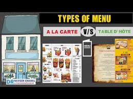 menu a la carte vs table d