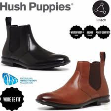 Like a good pal you can count on, our davis chelsea boots tick all the boxes. Hush Puppies Carter Leather Boots Shoes Slip On Extra Wide Waterproof Chelsea