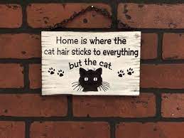 funny cat wall decor wood carved signs