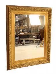 Vintage Gold Framed Wall Mirror For