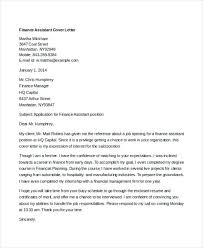 Sample Cover Letters Finance 9 Finance Cover Letters Free Sample