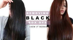 removing permanent box dye in hair