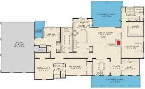 3 bed modern farmhouse plan with study