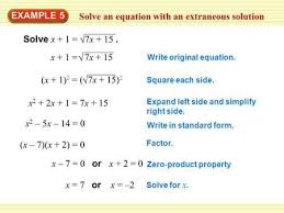 Solution Examples Radical Equations