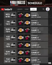 Team schedules atlanta hawks boston celtics brooklyn nets charlotte hornets chicago bulls cleveland cavaliers dallas thursday, 11 march. Nba The Nbafinals Presented By Youtube Tv Game Schedule Game 1 Tips Off Tonight Who Ya Got Facebook