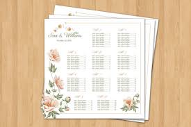Wedding Seating Chart Template Graphic