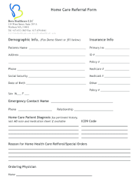 home care referral form bora healthcare