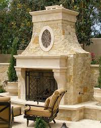 Italian Tuscan Stone Fireplace