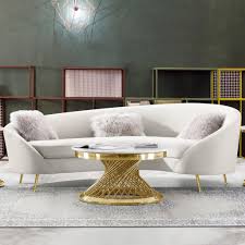 diamond sofa celine cream velvet curved
