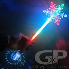 led snowflake light wand glows com