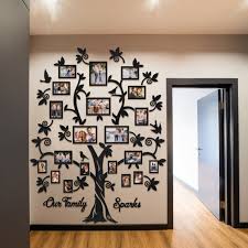Big Wooden Family Tree With Frames