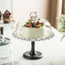 Wave Edge Cake Stand Glass Ceramic