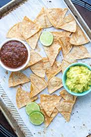 oil free baked corn tortilla chips