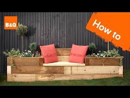 raised flower bed with seating