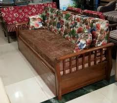 3 Seater Wooden Sofa Cum Bed At Rs