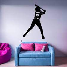 Custom Softball Wall Decal With Name