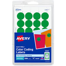 avery color coding labels 3 4