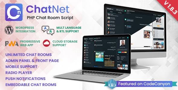 ChatNet v1.8.3 - PHP Chat Room & Private Chat Script