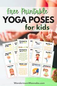 spring themed printable yoga poses for kids