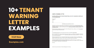 tenant warning letter 10 exles