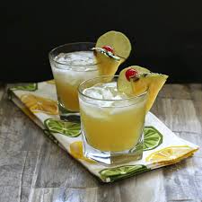 patron pineapple tail drinks with