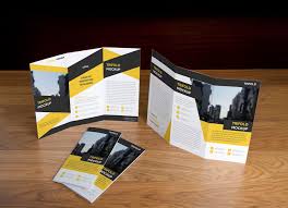 Free Front Back Tri Fold Brochure Mockup Psd Presentation Good
