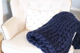 diy chunky knit blanket tutorial no