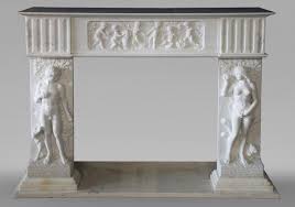 Carrara Marble Fireplace With Adam And