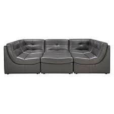 convo leather sectional 6 pc zgallerie