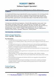 Software as a service (saas); Software Support Specialist Resume Samples Qwikresume