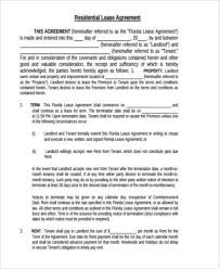 Sample Residential Lease Agreement Forms 8 Free Documents In Word