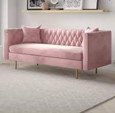 velvet rolled arm chesterfield sofa