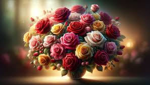 hd vibrant rose bouquet wallpaper by