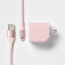 Heyday 2 Port Wall Charger Usb A Usb C With 6 Lighting Cable Pink Rose Gold Target