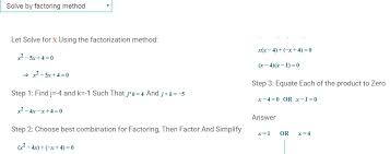 A Factoring Calculator For Quadratic
